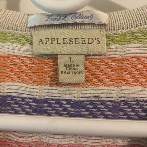 Appleseed’s Checkered Cardigan - Large - Cream, Rainbow - Picture 3 of 5